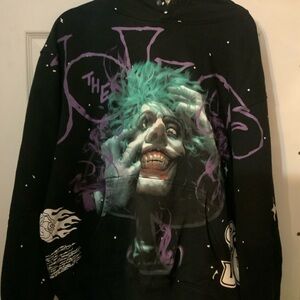 Black Graphic Windbreaker Jacket